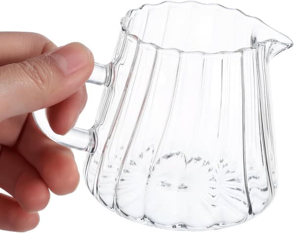 Mælkekande i glas til te og kaffe - ideel til restaurant - espressokopper - lille vandkande