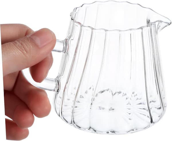 Mælkekande i glas til te og kaffe - ideel til restaurant - espressokopper - lille vandkande