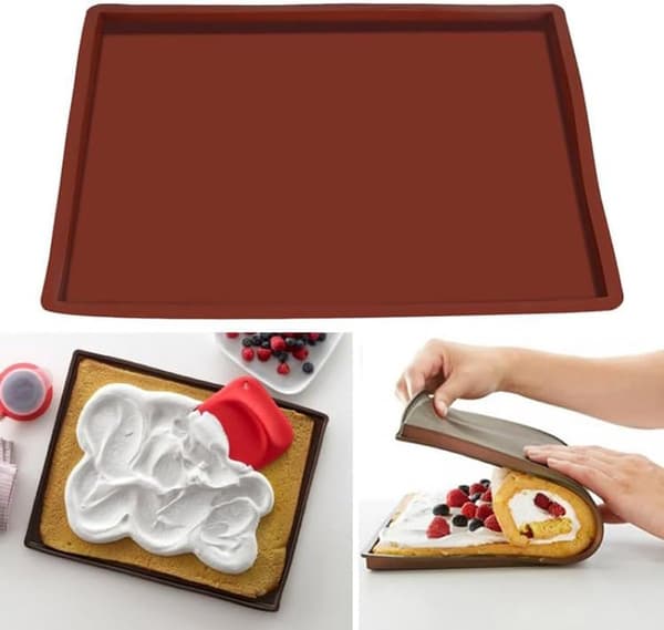 ING 2-DELT SILIKONE BAGEUNDERLAG – NON-STICK – STOR SCHWEIZERRULLE UNDERLAG – TIL KAGER/BAGNING/MADLAVNING