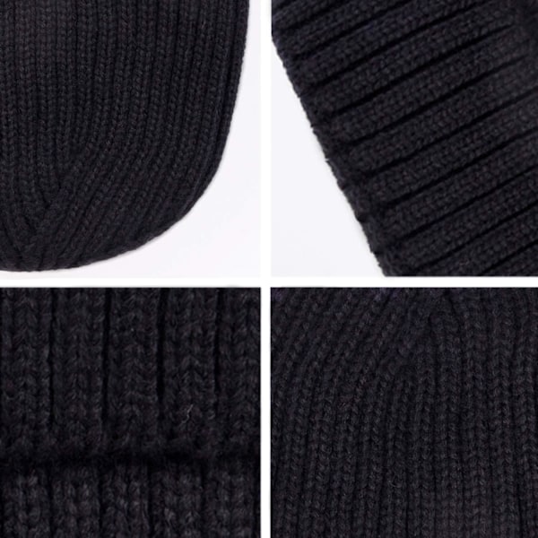 2-pak Slouch Beanie Strikket Lue Vinterlue Menn Kvinner Varmt Vinterlue Med Fleecefôr Unisex Gjenbrukbar A2 A2