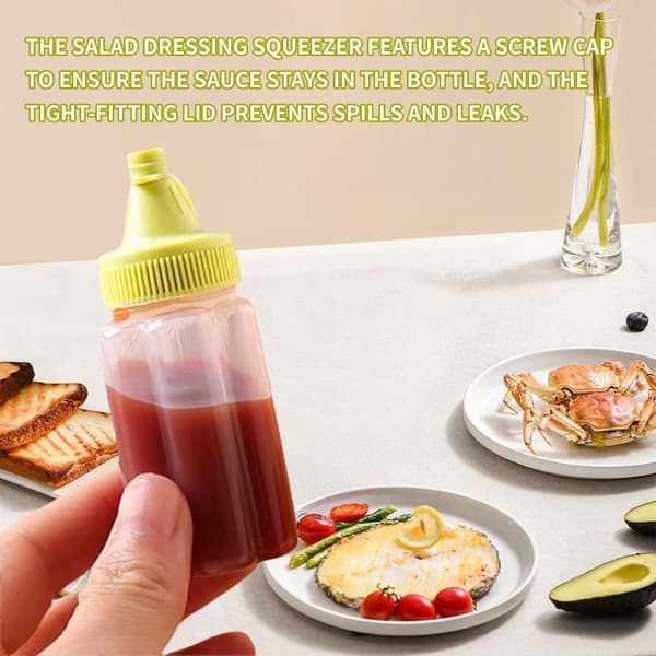 12 kpl Mini Muoviset Kastike Puristepullot Kastikepullot Kastikeastiat Mini Kastikepullot Kastikepullot Ketsuppipullot Tarvikkeet Maustamiseen ja