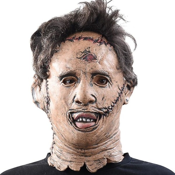 Halloween Texas Chainsaw Massacre Mask Läderansikte Dödskalle Mask Cosplay Party