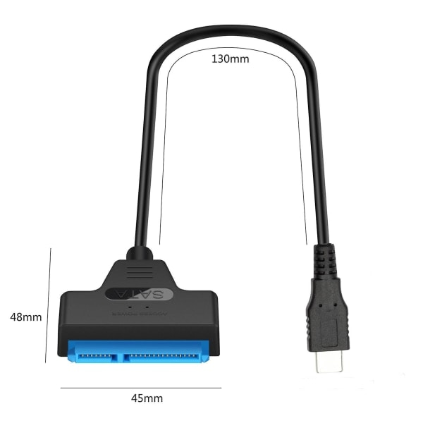 Typ-c till SATA-kabel för en enhet, extern mekanisk SSD SSD-enhet