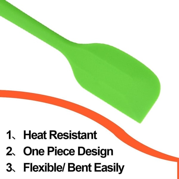 Silikonspatel, 3-pack köksredskap för matlagning och bakning