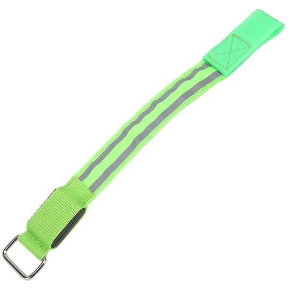 Reflekterande LED-armband med dubbla lysande band Ljusa upp armband Armband för nattlöpning Batteridriven Grön