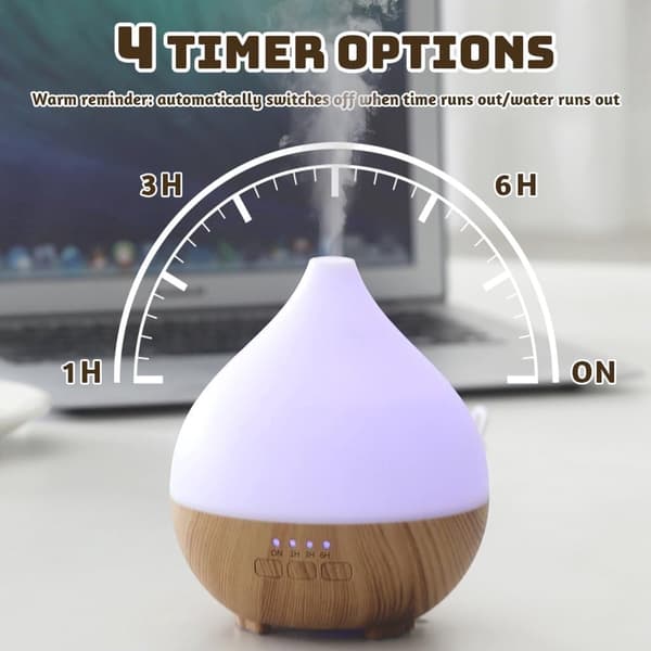 Aroma Diffuser, 100ml, Ultralyd Luftfukter, Aromaterapi, Oljediffuser, Eterisk Oljediffuser Med 7-farget LED-lys Og Automatisk Avstengningsfunksjon