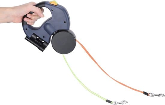 Dubbelt hundkoppel - Grå - Max 9 kg per hund - 300 centimeter