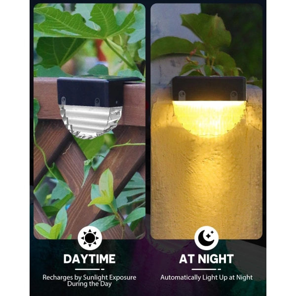 Solcellslampor utomhus, solcellsstaketlampa, IP65 solcellslampor, automatisk på/av, utomhusstaket solcellslampor varmvit/färg - 6-pack