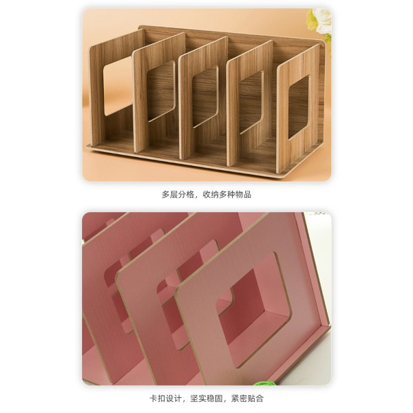 Foldbar træ-CD-reol DVD-reol bogreol