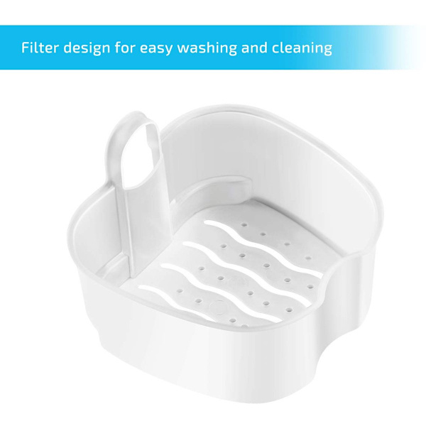 2-pack Tandprotesfodral, proteskopp med filter - Protesblötkopp med filter (Blå)