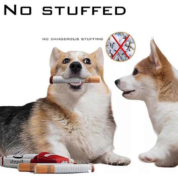 Interaktiv Giggles Stick hundleksag, cigarett hundleksag, gnisslande cigarrleksager