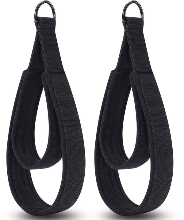 Pilatesremmar, Dubbla D-ringremmar för Reformer, Vadderade, Hemmaträning, 2-pack