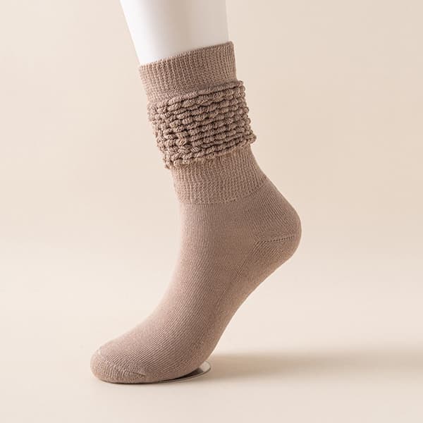 ING 4 par løstsiddende damestrømper - (beige, sort, lys khaki, brun)