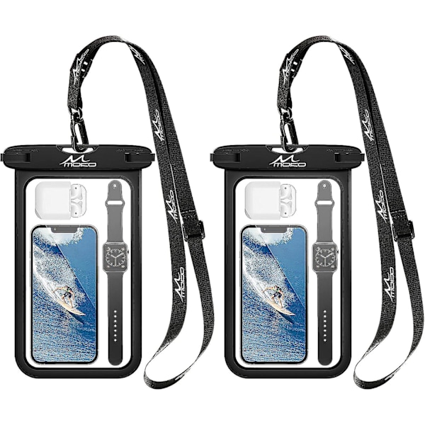 2 stk Universal Vanntette Vesker, Berøringsreim Etui Kompatibel Med Iphone 14/pro Max/13/13 Pro Max/12/11 Pro Max Mini, X/xr/xs Max/se 3, Galaxy S21/s1