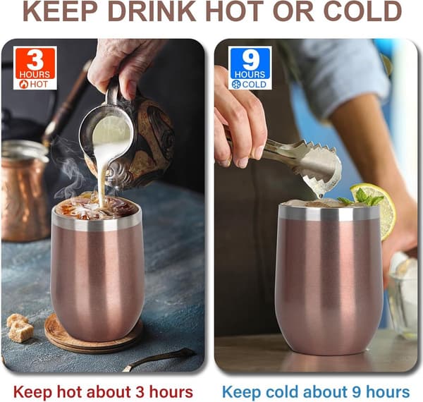 Høykvalitets termokopp i rustfritt stål, termokrus, tekopp, 380ml
