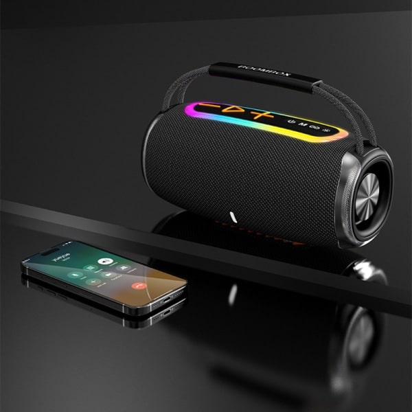 Bärbar Bluetooth-högtalare, IP7 Vattentät Trådlös Högtalare Högt Stereoljud, FM-radio, RGB-lampor, Djup bas, 100ft Bluetooth-räckvidd - Blå