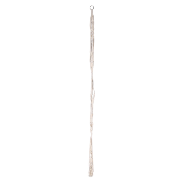 2x Macrame Dubbel Växt Hängare Inomhus Utomhus 2-vånings Hängande Planteringskruka Bomullsrep 4 Ben 67 Tum
