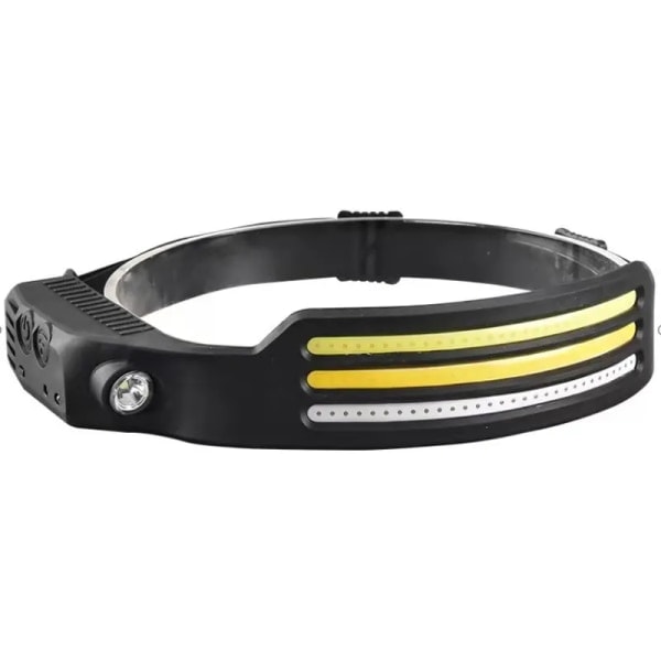 230° Brightbeam Headlamp Rechargeable, LED Rechargeable Headlamp, LED Strip Headlamp Flashlight with Motion Sensor, 10 Modes Waterproof LE...