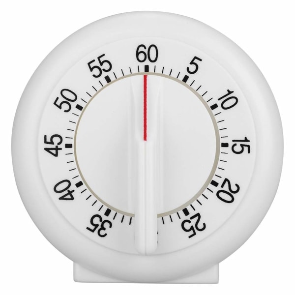 60 Minutes Round Shape Kitchen Timer - Mechanical Counter with Loud Alarm - Classic Design for Accurate Timing