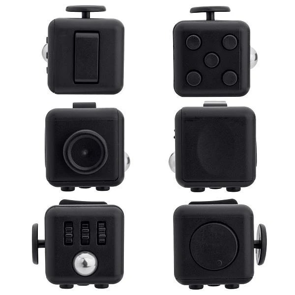 Pull Up Dice Fidget Cube, Svart