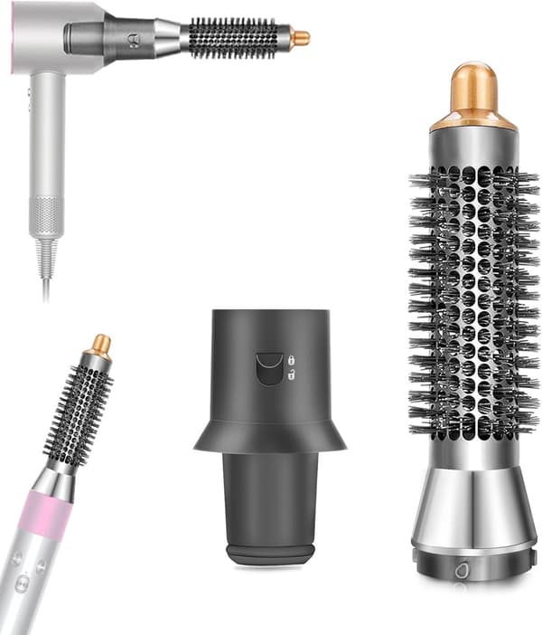 Liten rundbørste 20 mm + adapter – Passer til Dyson Supersonic og Airwrap