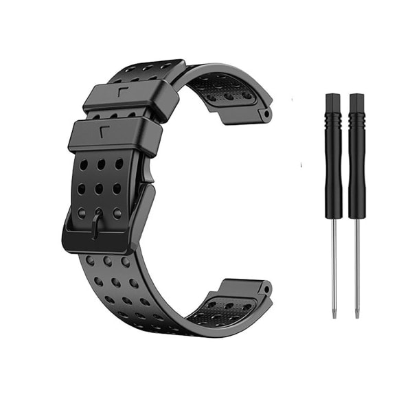 Garmin Approach S20 -kellohihna - Musta silikoninen vaihtohihna älykellolle