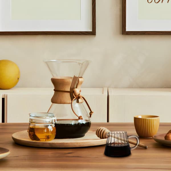 Mælkekande i glas til te og kaffe - ideel til restaurant - espressokopper - lille vandkande