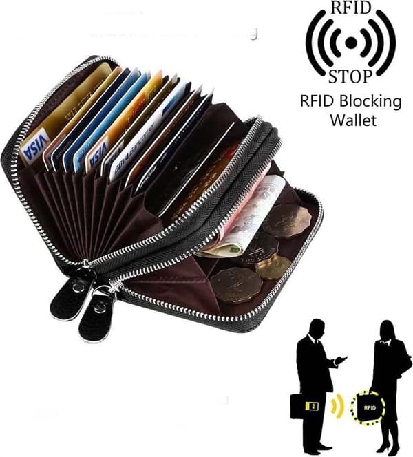 Lompakko - Musta lompakko - RFID-suojattu kolikkotaskulla