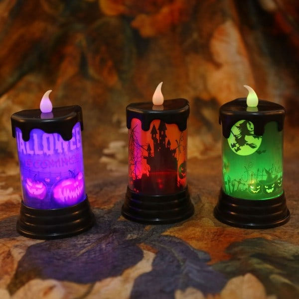 Halloween-kynttilät ilman liekkiä, Halloween LED-kynttilät ilman liekkiä | RE