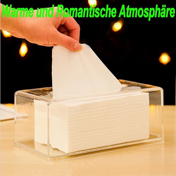 ING Square transparent akryl tissueboks, rektangulær moderne minimalistisk transparent akryl badeværelse tissueboks holder, multifunktionel