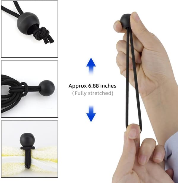 Sfäriskt elastiskt rep 20 stycken partytält elastiskt med boll tält elastiskt elastiskt med boll elastiskt rep med boll för effektiv säkring av tält