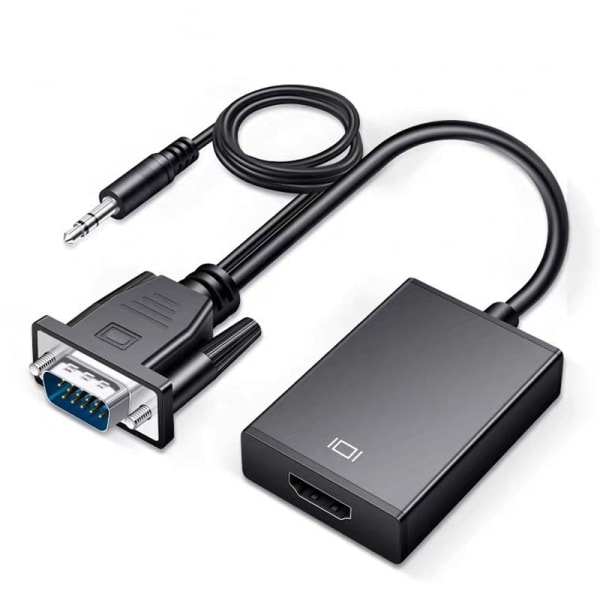 VGA til HDMI adapterkabel skærmadapter