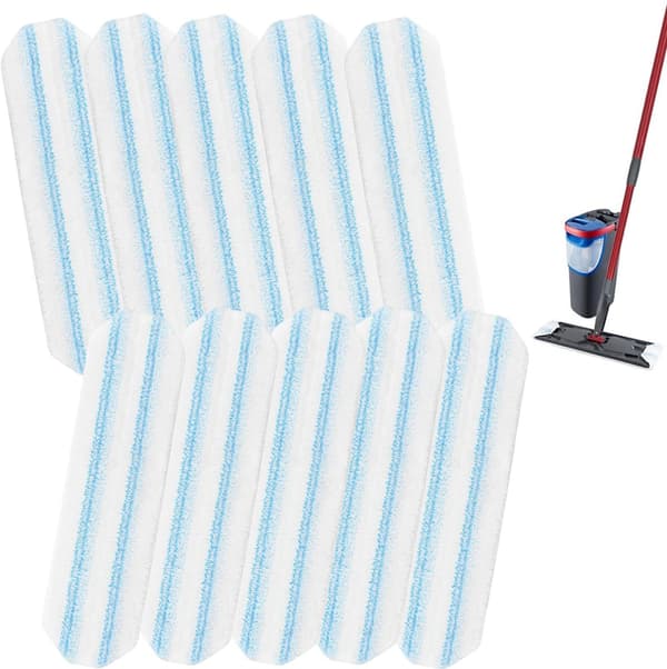 ING 10-pack moppduk passar Cedar H2pro moppsystem 11 x 40,5 cm återanvändbar passar Vileda H2pro plattmopp refill mopphuvud moppdukar maskintvättbar moppduk