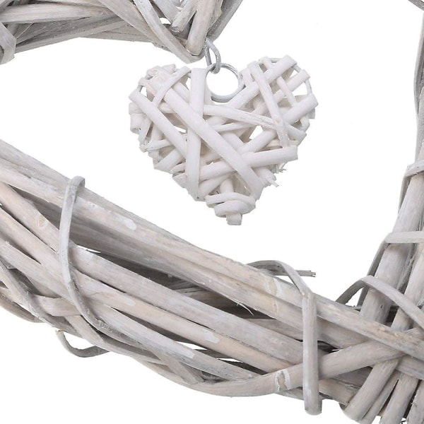 Dørkrans Pileflet Hjertekrans Hjerteformet Rattan DIY Håndværk *H