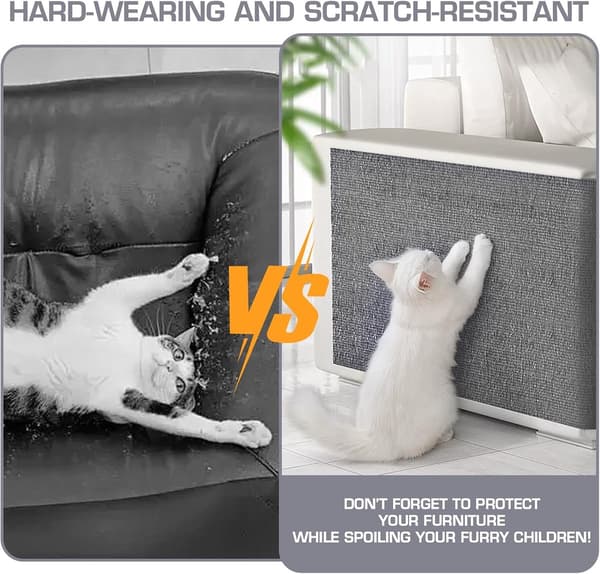 Selvklebende klorestativ-matte for katt, 40x200 cm, for klatrevegger, sofaer, lek og møbelbeskyttelse