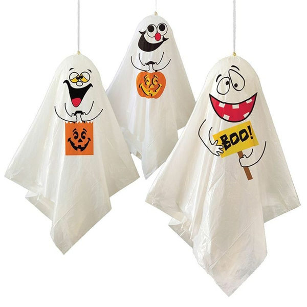 3-pak Halloween Hængende Spøgelser Hjem Dekoration Spøgelsesfest Tilbehør