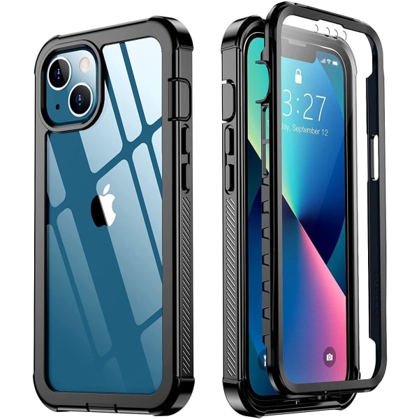 C4U® Shockproof Defence - iPhone 13 - Stötsäkert skal 3-i-1 Svart iPhone 13