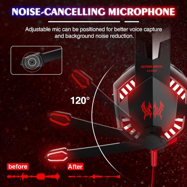 Trådløse Bluetooth-hovedtelefoner med mikrofon, PS4 Gaming Headset til PC, Xbox One, Ps5
