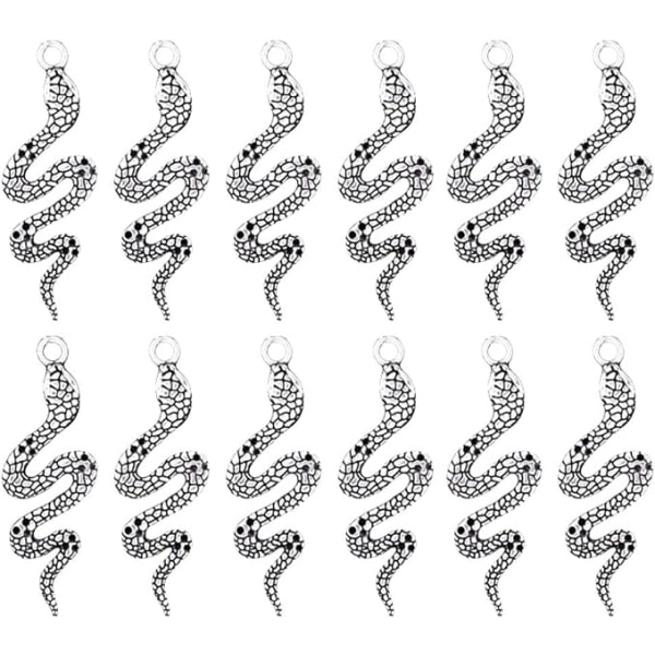 20 pcs Alloy snake charms Antique metal snake charms snake shaped pendants