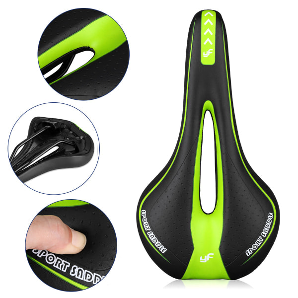 Comfortable bicycle saddle with foam and soft seat for road and mountain bikes