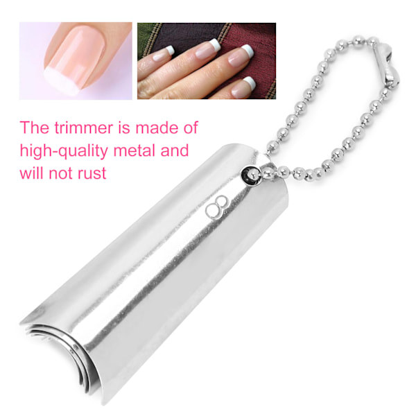 18 stk Fransk Manicure 9 Størrelser Enkelt Spidser Dyb C-Form Fræsningsværktøj Neglekanttrimmer