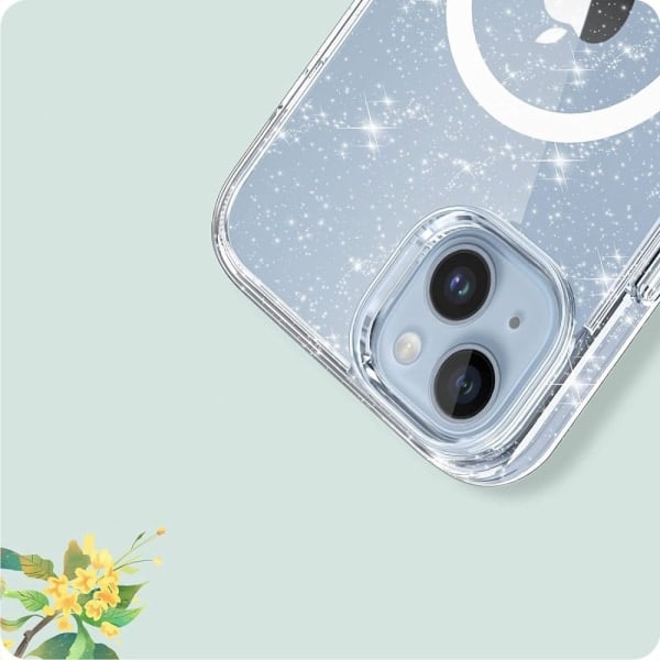 Tech-Protect iPhone 15 Cover MagSafe FlexAir Hybrid Glitter