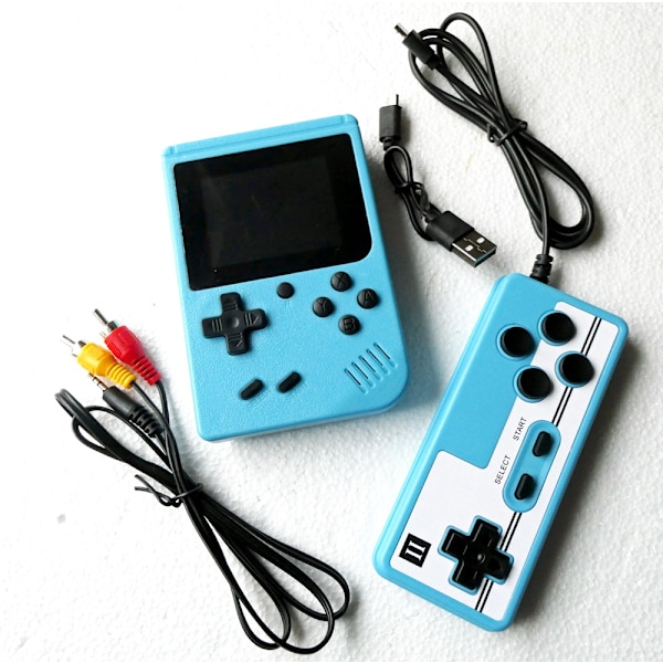 Gameboy Plus - 500 Spel - TV - Kontroll - (Blå) - Lager i Sverige -