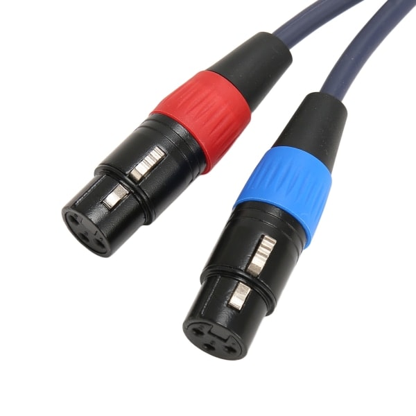 Dubbel XLR till RCA-kabel Professionell 24K Guldpläterad Kontakt 2 XLR Hona till 2 RCA Hane HiFi Audiokabel Elik