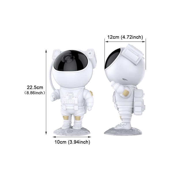 Astronaut Nattlampa / Galaxylampa - Stjärnhimmelsprojektor