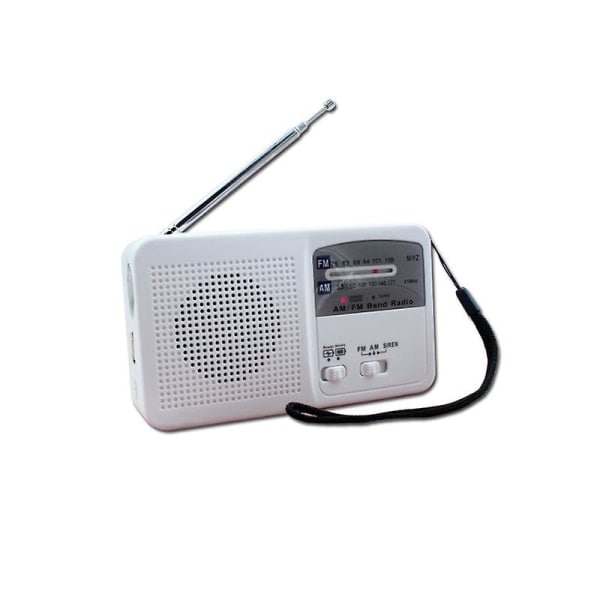 Radio solcell handvevad ficklampa Multifunktionell Nödlarm Ljud Nödladdning av mobiltelefon
