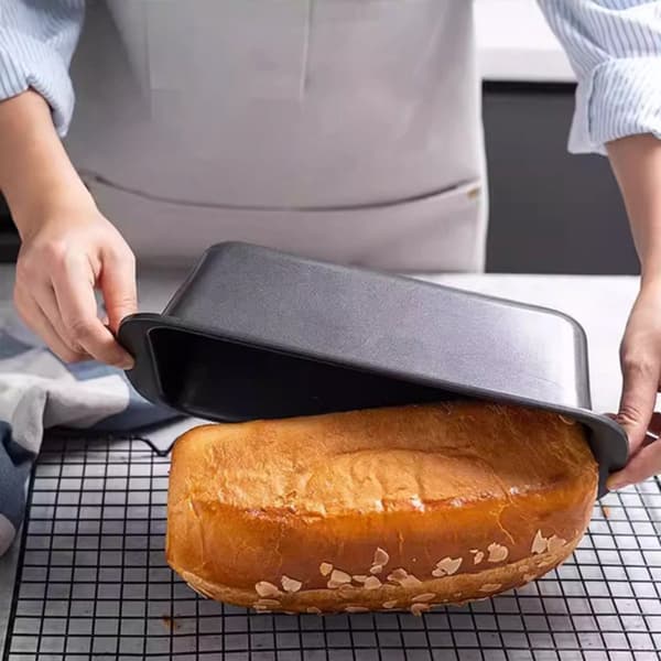 2-delt non-stick brødform - rektangulær kakeform for brød og kaker