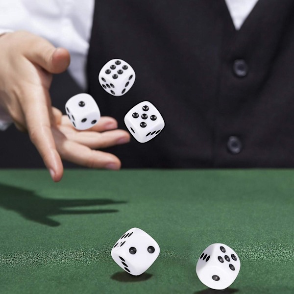 2-pack läder tärningskopp set - skaka med 10 prick tärningar för spel