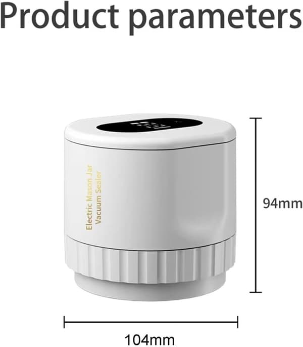 Multifunksjonelt vakuumforseglingssett, USB-oppladbart, med flaskeåpner, for matkonservering og fermentering.