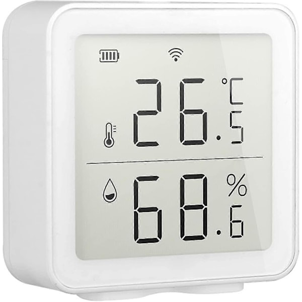 Wifi trådløs temperatursensor, Wifi temperatur- og fugtighedsmåler, trådløst indendørs hygrometer termometer, hjemmeautomatisering